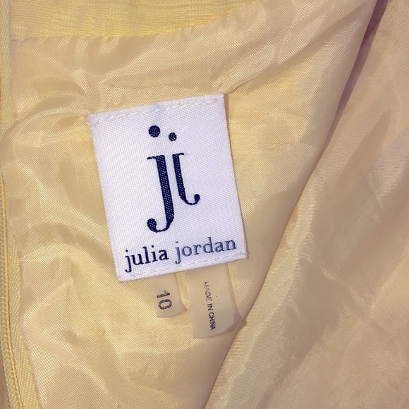 Julia Jordan size 10 sunshine yellow cotton blend shift dress - Picture 5 of 9